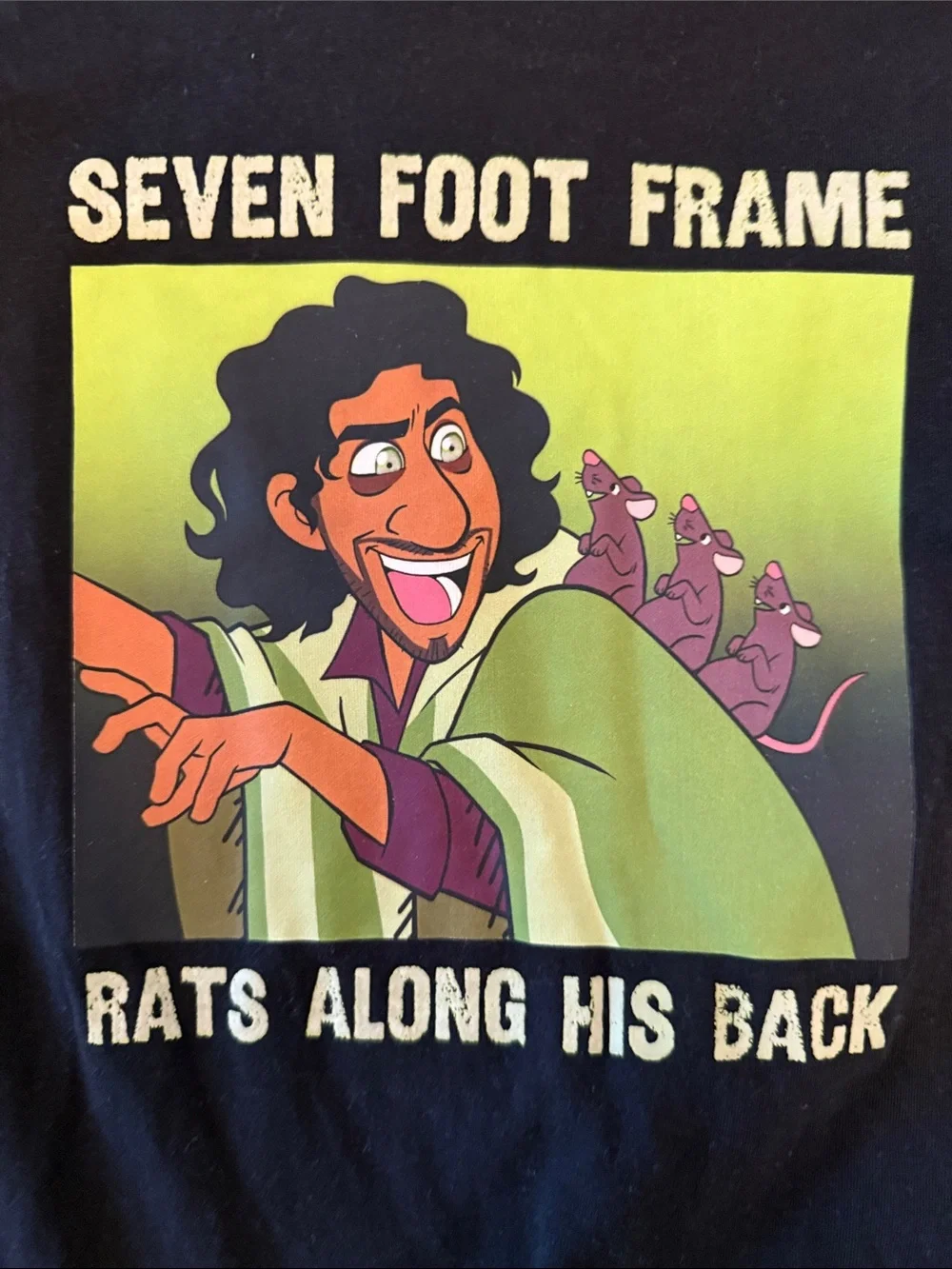 Disney Parks Encanto Bruno Seven Foot Frame Rats Along His Back Graphic Tee XXS